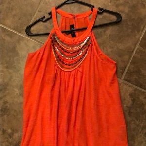 Coral beaded tank